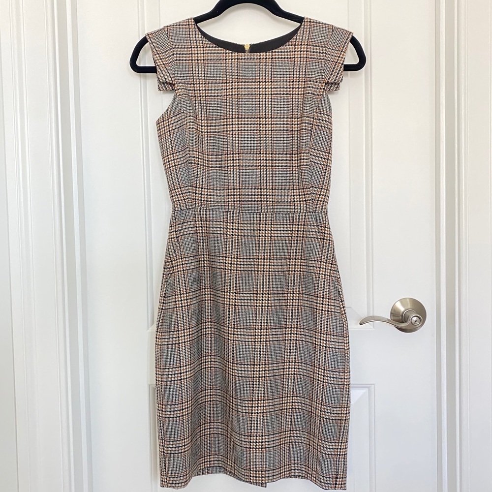 J Crew Plaid Dress with Pockets